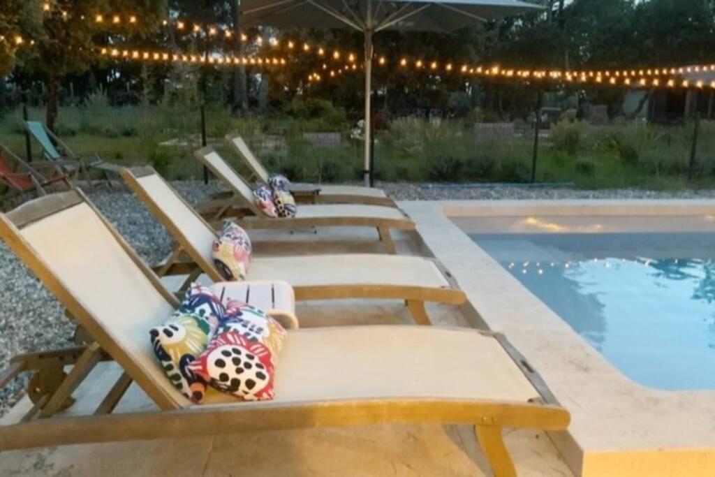 Gite Dans Les Pins Avec Piscine Villa มาซอง ภายนอก รูปภาพ